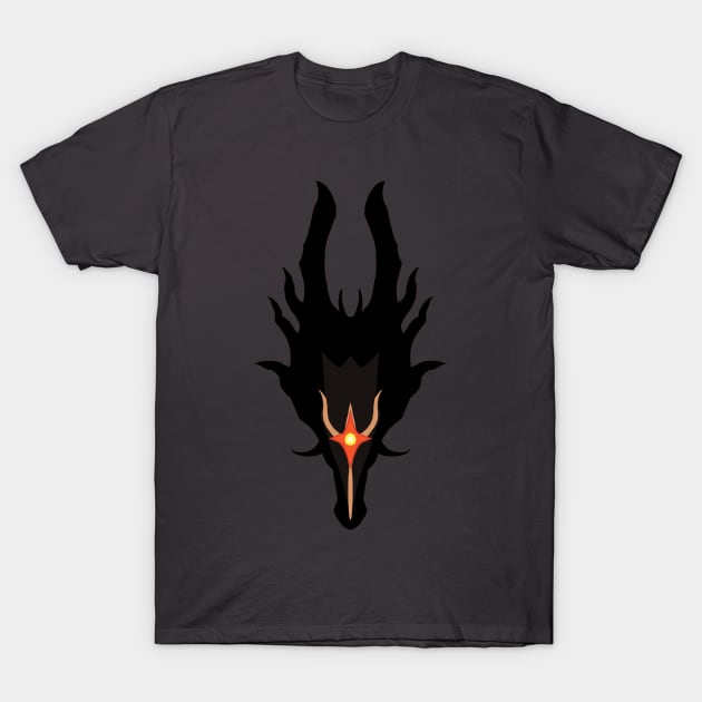 Black Dragon Kalameet T-Shirt by JeffSpaghetti